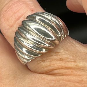 Scallop silver ring